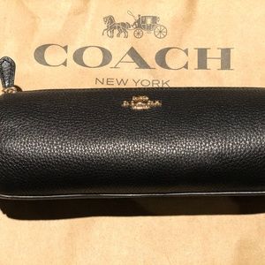 Coach Bags Coach Black Leather Makeup Brush Pouch Holder Bag Poshmark